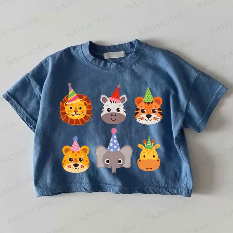 Baby Blue Animal Print T-shirt - Blue - 18-24M - image 1