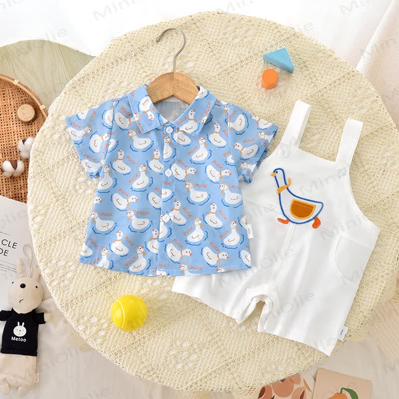 Baby Duck Print Short-Sleeve Set - image 2
