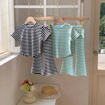 Toddler Stripe Short Sleeve Set - image 1