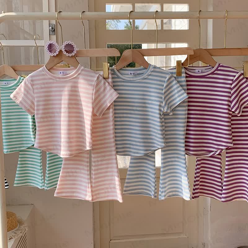 Toddler Stripe Short Sleeve Set - image 2