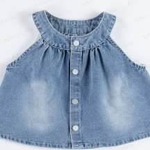 Baby Denim Blue Sleeveless Set - image 5