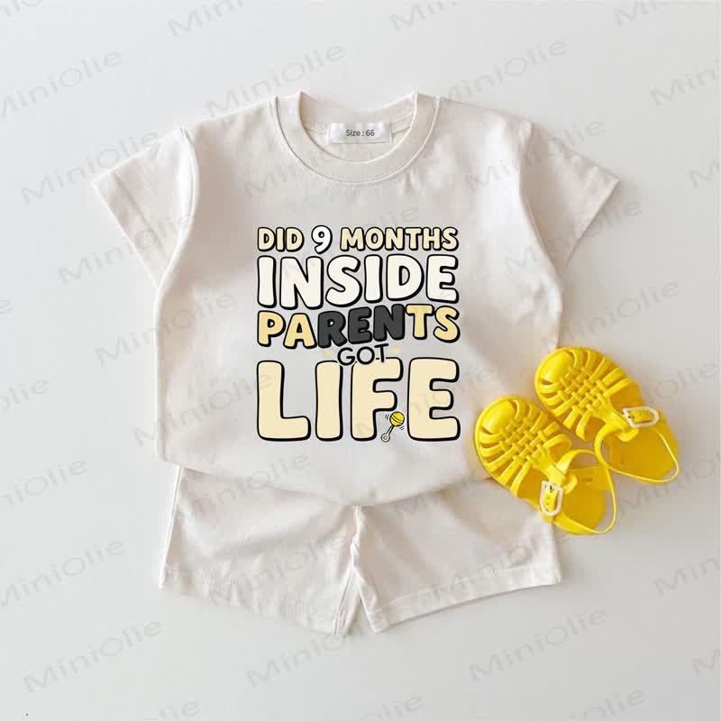 DID 9 MONTHS INSIDE PARENTS GOT LIFE Baby White 2-piece Set - White - 18-24M - image 1