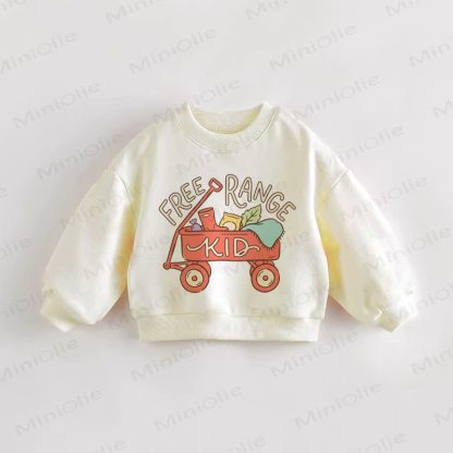 FREE RANGE KID Baby Toddler Cream Sweatshirt - Cream - 3-5T - image 1