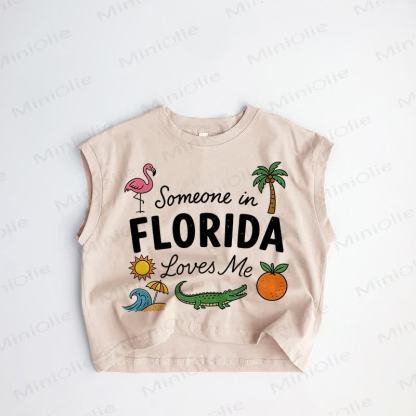 SOMEONE IN FLORIDALOVES ME Baby Toddler Khaki Tank Top - Khaki - 3-5T - image 1