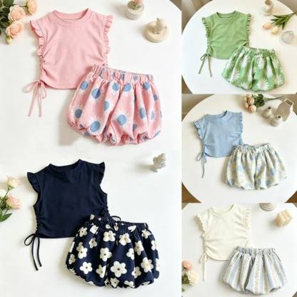 Toddler Girl Floral Top and Shorts 2-piece Set - image 1