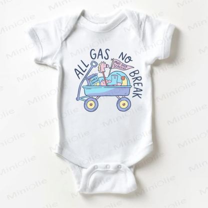 ALL GAS NO BREAK Baby White Bodysuit - White - 18-24M - image 1