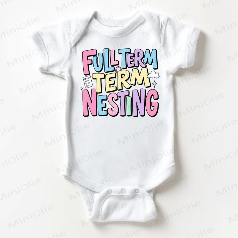 FULLTERM TERM NESTING Baby White Bodysuit - White - 18-24M - image 1