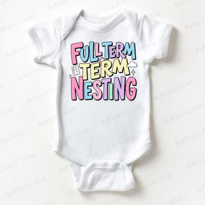 FULLTERM TERM NESTING Baby White Bodysuit - White - 18-24M - image 1