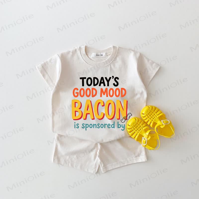 TODAY'S GOOD MOOD IS SPONSORED BY BACON Baby White 2-piece Set - White - 18-24M - image 1