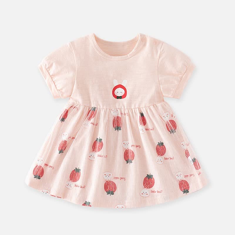 Baby Toddler Girls Bunny/Dot Print Summer Dress - Pink - 4.5-5T - image 2
