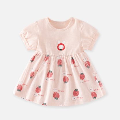 Baby Toddler Girls Bunny/Dot Print Summer Dress - Pink - 4.5-5T - image 2