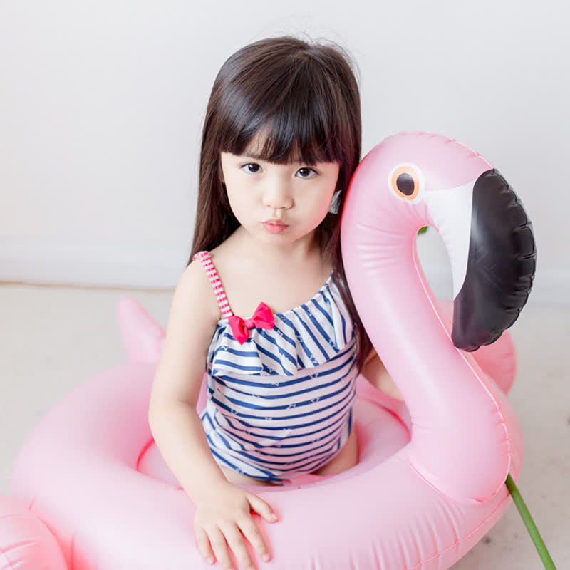Baby Girls Red Stripe Ruffle One Piece Swimwear - image 4