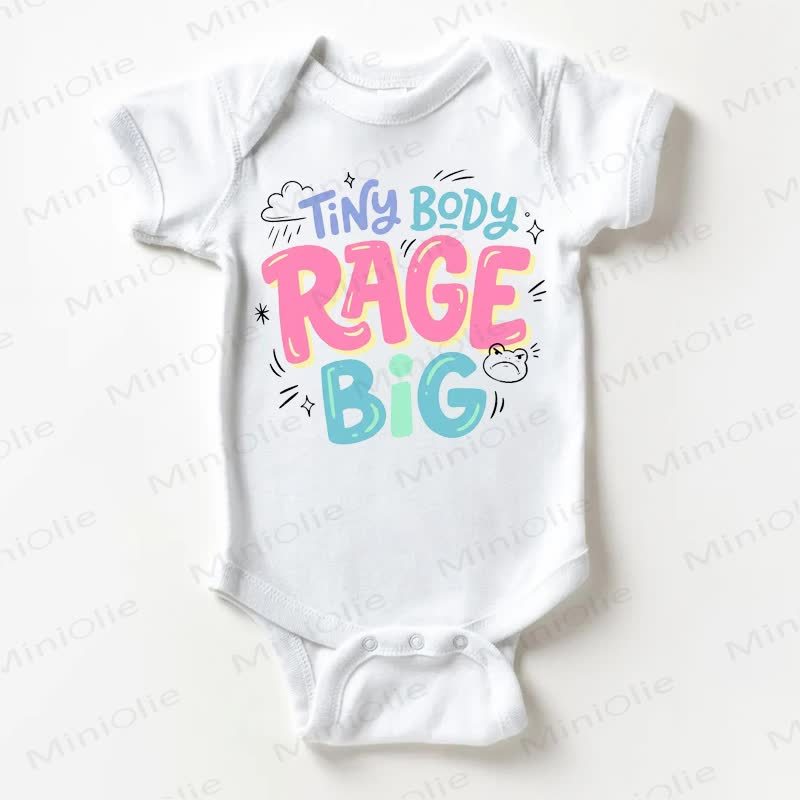 TINY BODY RAGE BIG Baby White Bodysuit - White - 18-24M - image 1