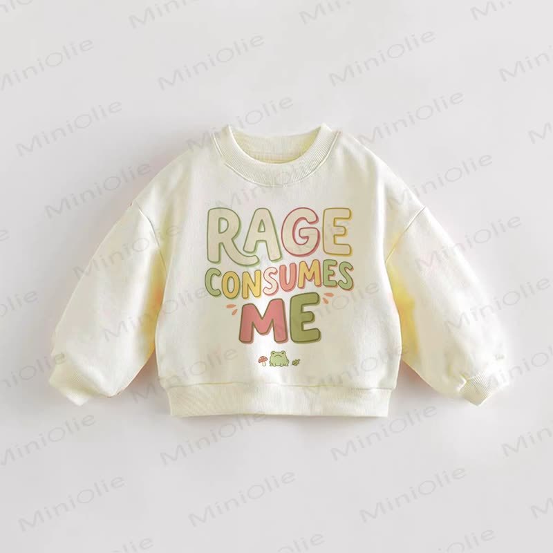 RAGE CONSUMES ME Baby Toddler Sweatshirt - Cream - 3-5T - image 1