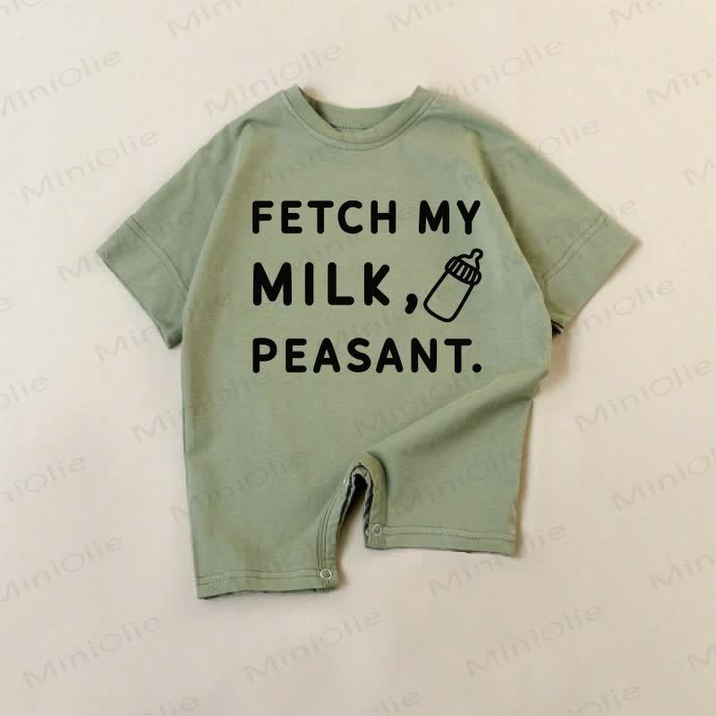 FETCH MY MILK, PEASANT. Baby Green Romper - Green - 18-24M - image 1
