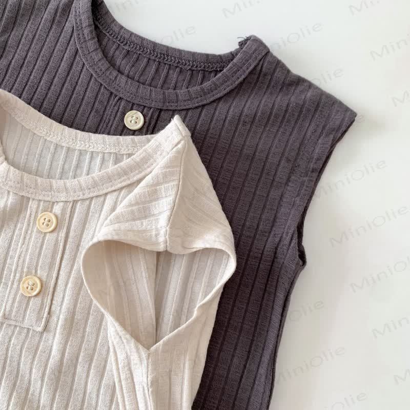 Baby Solid Color Sleeveless Set - image 6