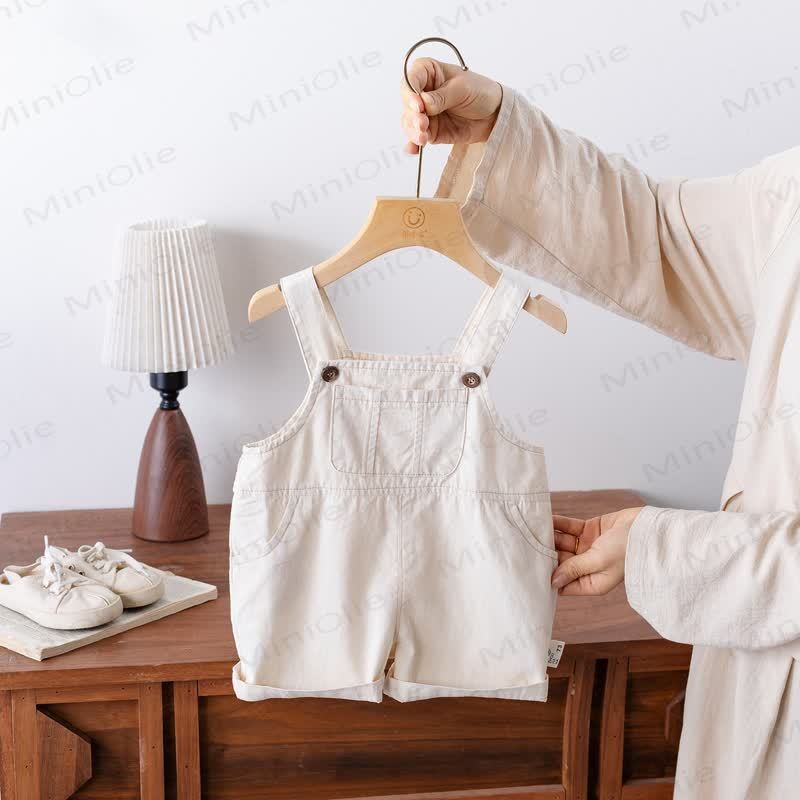 Baby Boy Solid Color Sleeveless Set - Beige Shorts - 2-3T - image 3