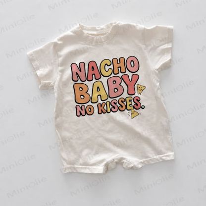 NACHO BABY NO KISSES. Baby White Romper - White - 18-24M - image 1