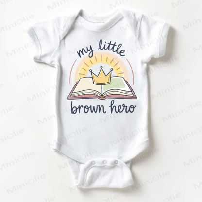 MY LITTLE BROWN HERO Baby White Bodysuit - White - 18-24M - image 1