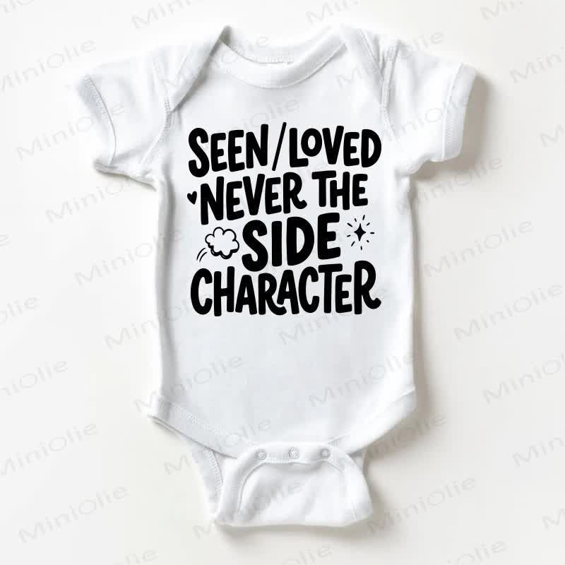 SEEN/LOVED NEVER THE SIDE CHARACTER Baby White Bodysuit - White - 18-24M - image 1