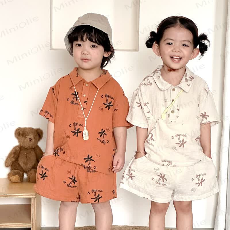 Toddler Tree Print Short-Sleeve Set - image 1