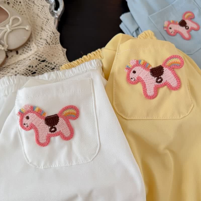 Toddler Girls Horse Embroidery Pocket Lounge Pants - image 6