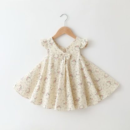 Baby Toddelr Flower/Fruit Print Sleeveless Dress - White Flowers - 2-3T - image 4