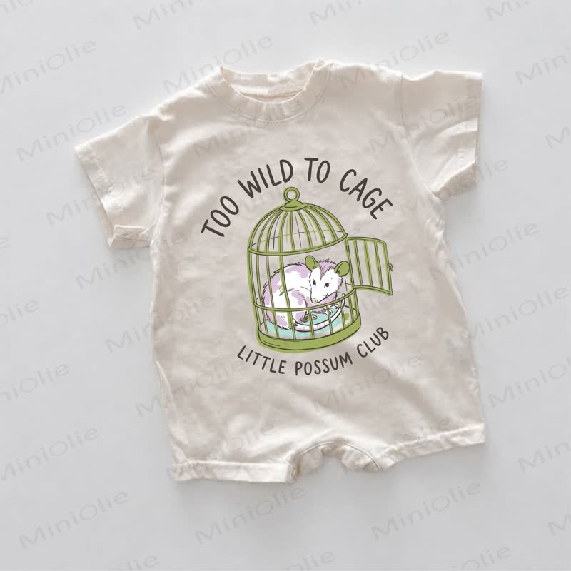 TOO WILD CAGE LITTLE POSSUM CLUB Baby White Slogan Romper - White - 18-24M - image 1