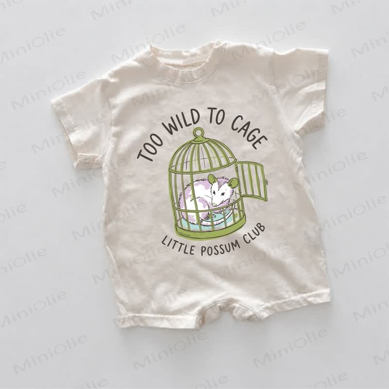 TOO WILD CAGE LITTLE POSSUM CLUB Baby White Slogan Romper - White - 18-24M - image 1