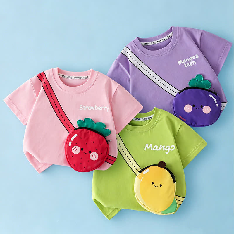 Toddler Smiley Fruit 3D Crossbody Bag T-Shirt - image 1