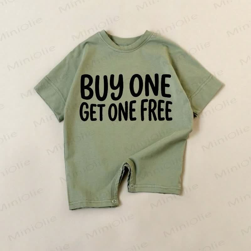 BUY ONE GET ONE FREE Baby Green Slogan Romper - Green - 18-24M - image 1