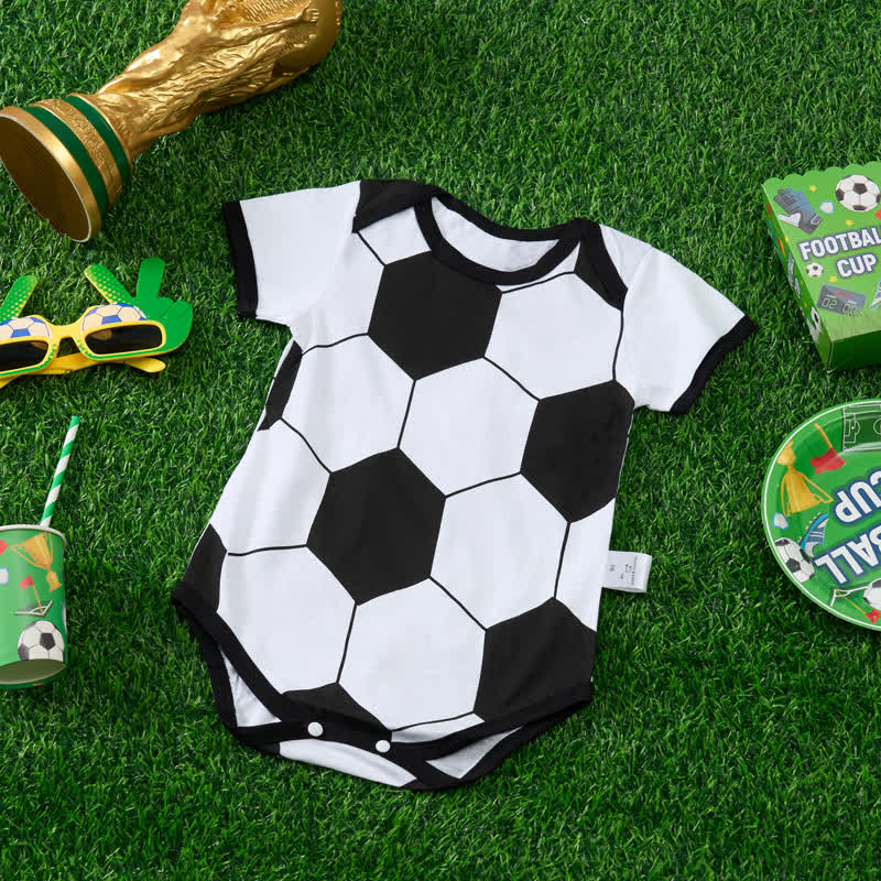 Baby Soccer Print Bodysuit - image 3