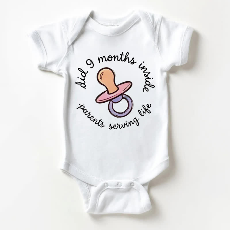 DID 9 MONTHS INSIDE PARENTS SERVING LIFE Baby White Bodysuit - White - 18-24M - image 1