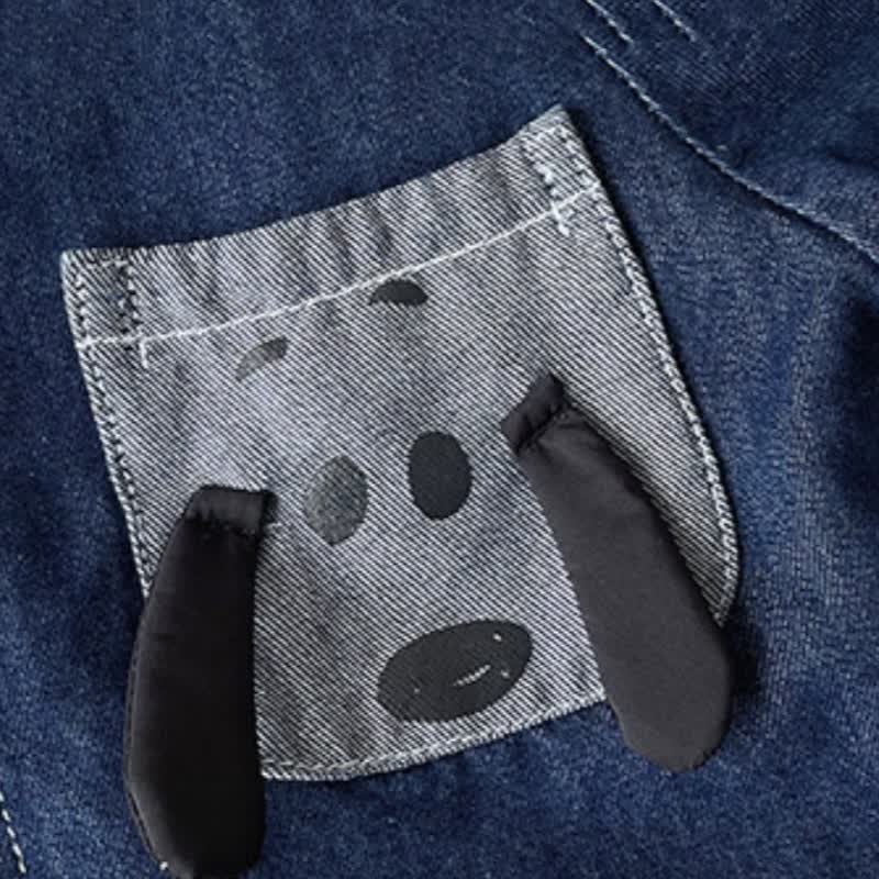 Toddler Baby Dog Pocket Denim Top and Shorts 2-piece Set - image 5