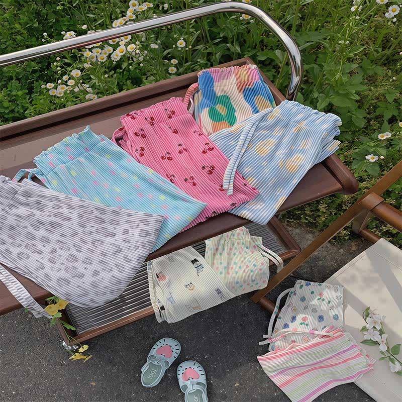Toddler Girls Striped Full-Print Pants - image 1