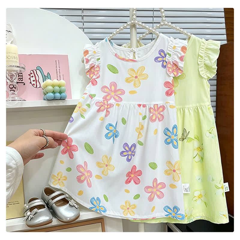 Toddler Kid Girls Ruffle Shoulder Dress - image 7