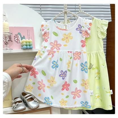 Toddler Kid Girls Ruffle Shoulder Dress - image 7