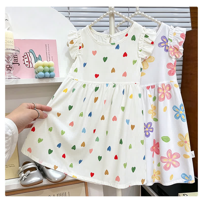 Toddler Kid Girls Ruffle Shoulder Dress - image 8