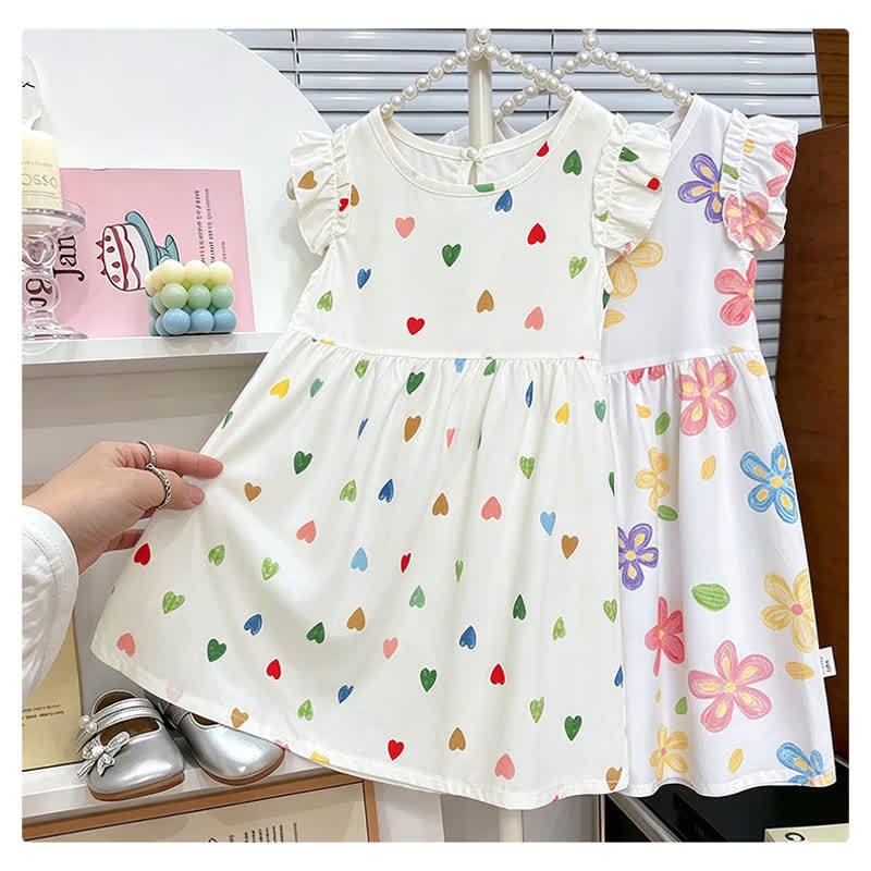 Toddler Kid Girls Ruffle Shoulder Dress - image 8