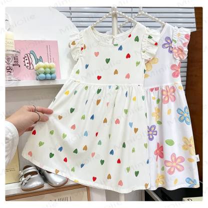 Toddler Kid Girls Ruffle Shoulder Dress - image 8