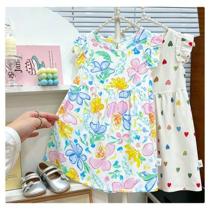 Toddler Kid Girls Ruffle Shoulder Dress - image 9