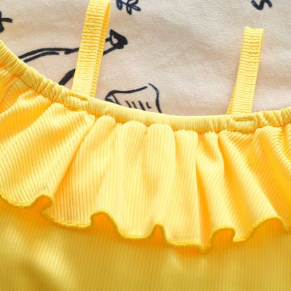 Baby Toddler Girl Yellow Floral Top and Denim Skirt 2-piece Set - image 5