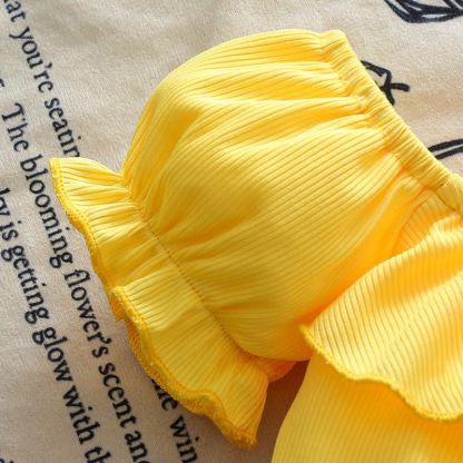 Baby Toddler Girl Yellow Floral Top and Denim Skirt 2-piece Set - image 6