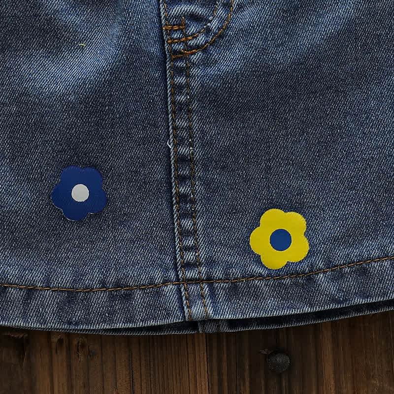 Baby Toddler Girl Yellow Floral Top and Denim Skirt 2-piece Set - image 8
