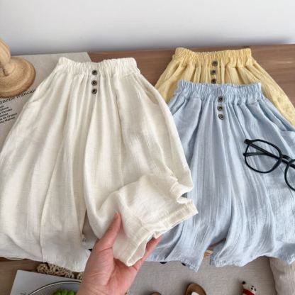 Toddler Kid Airy Linen Blend Wide Leg Pants - image 1