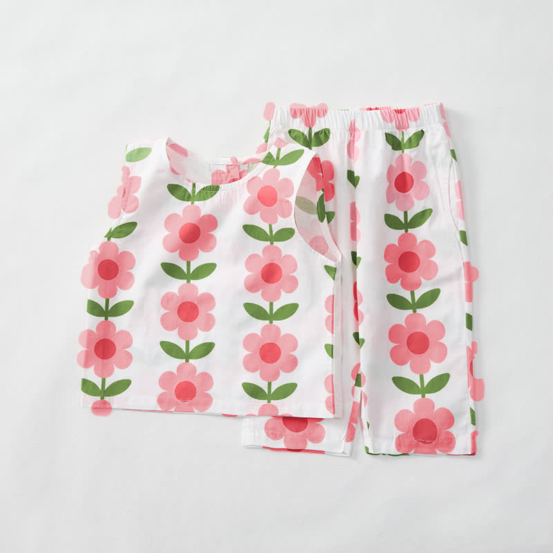 Baby Toddler Floral White Top and Shorts 2-piece Set - White - 3-4T - image 1