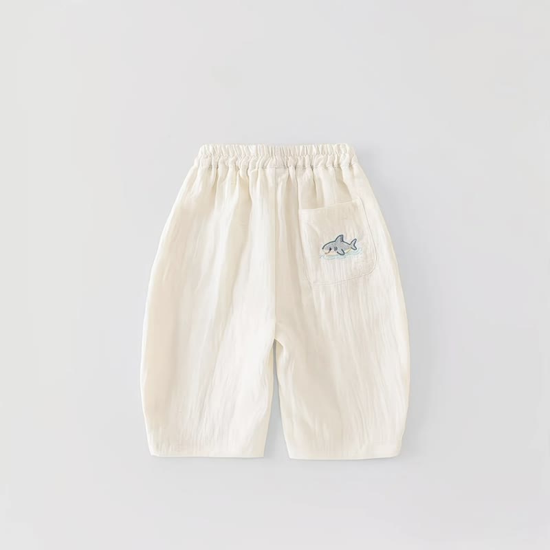 Toddler Embroidered Pocket Pants - Beige - 12-13T - image 2