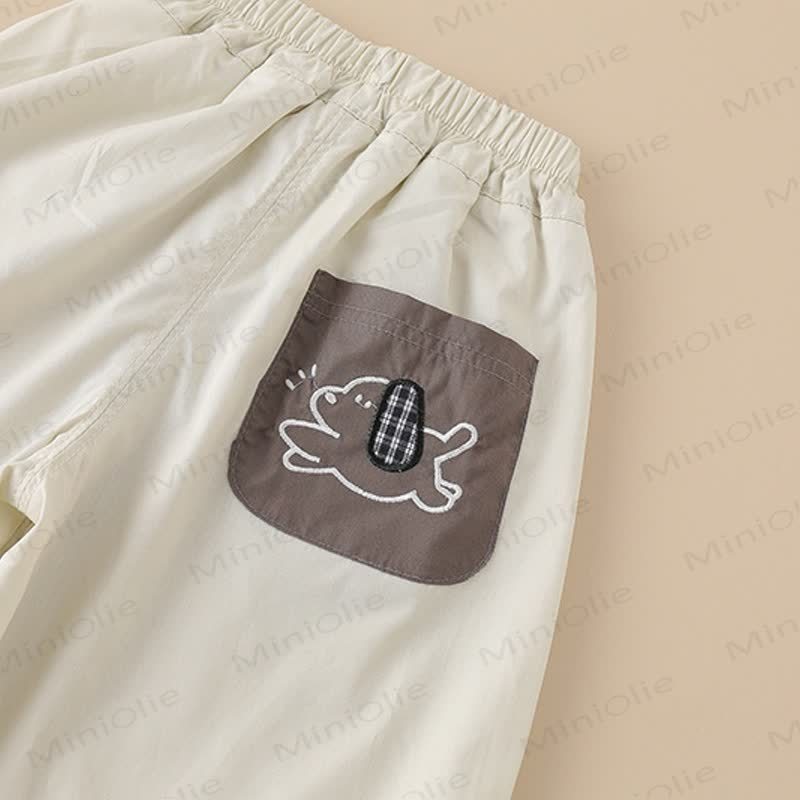 Toddler Boys Puppy Embroidered Cuffed Pants - image 7