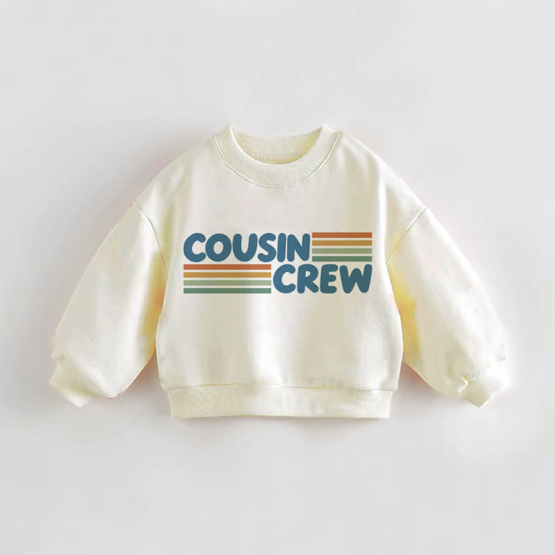 COUSIN CREW Baby Toddler Cream Sweatshirt - Cream - 3-5T - image 1