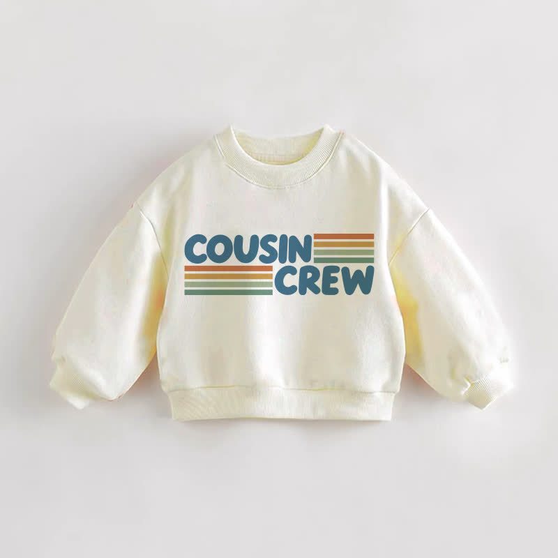 COUSIN CREW Baby Toddler Cream Sweatshirt - Cream - 3-5T - image 1